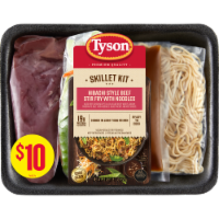 Tyson® Hibachi Style Beef Stir Fry Skillet Kit with Noodles Vegetables & Teriyaki Sauce Perspective: Main