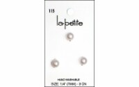LaPetite Buttons 1/4" Shank White 3pc