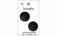 LaPetite Buttons 7/8" 2 Hole Black 2pc