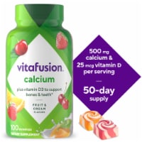 vitafusion Calcium Fruit & Cream Flavored Supplement Chewable Gummy Vitamin Bone Health Support Perspective: Main