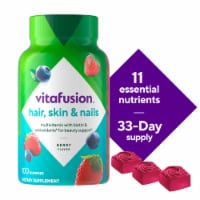 Vitafusion™ Gorgeous Hair Skin & Nails Natural Raspberry Flavor Multivitamin Gummies 100 Count