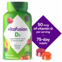 Vitafusion™ Vitamin D3 Natural Peach & Berry Flavored Gummies 2000IU