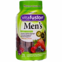Vitafusion Men's Complete Multivitamin Gummies, Natural Berry, 70 Ct Perspective: Main
