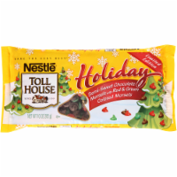 Nestle Toll House Holiday Semi-Sweet Chocolate Morsels with Red & Green Colored Morsels Perspective: Main