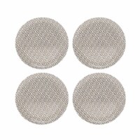 Godinger 12425 11 in. Geometric Melamine Dinner Plate - Set of 4