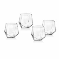 Godinger 46704 17 oz Isla Crystal Whiskey Glass, Clear - Set of 4