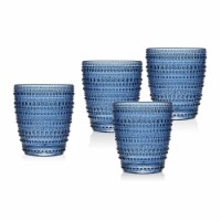 Godinger 48100 Lumina Double Old Fashioned Galss, Blue - Set of 4