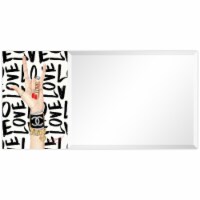 Empire Art Direct TAM-JP613-2448L Loved Rectangular Beveled Mirror on Free Floating Printed T