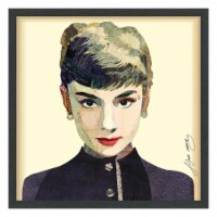 Empire Art Direct 'Audrey' Alex Zeng's dimensional collage,under glass & a black shadow box f