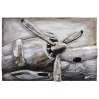 Empire Art Direct PMO-180339-1624 Retro Airplane 3 Mixed Media Iron Hand Painted Dimensional