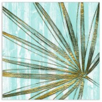 Empire Art Direct TMP-126382-3838 38 x 38 in. Beach Frond in Gold II Frameless Tempered Glass