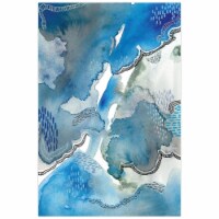Empire Art Direct TMP-129005-3248 Subtle Blues I Frameless Free Floating Tempered Glass Panel
