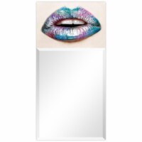 Empire Art Direct TAM-EAD3878-2448T Cotton Candy Lips Rectangular Beveled Mirror on Free Floa