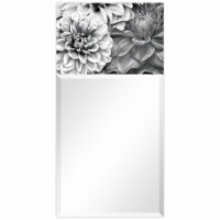 Empire Art Direct TAM-EAD0851-2448T Blossoms Rectangular Beveled Mirror on Free Floating Prin
