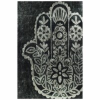Empire Art Direct TMS-119710-3248 Night Hamsa II Reverse Printed Tempered Glass Art with Silv