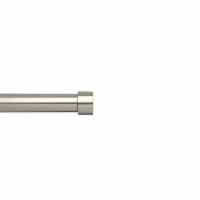 Umbra Cappa Adjustable Single Curtain Rod Set in Nickel/Silver Perspective: Main