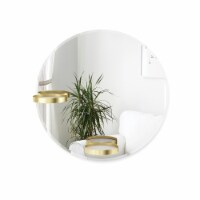 PERCH MIRROR 24 IN BRASS