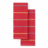 Fiesta® Dobby Kitchen Towels - Scarlet Perspective: Main