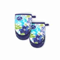 Fiesta® Printed Mini Mitt - Cool Garden Floral Perspective: Main