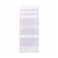 KitchenAid Yarn Dye Fringe Single Kitchen Towel - Lavender Cream Perspective: Main