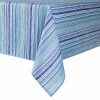 Fiesta Marble Head Striped Printed Table Cloth - Turquoise Perspective: Main