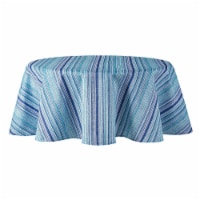 Fiesta Marble Head Striped Round Table Cloth - Turquoise Perspective: Main