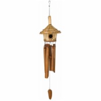 Woodstock Chimes WOODC707 Thatched Roof Birdhouse Chime Perspective: Main