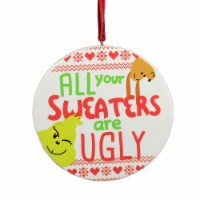 Holiday Ornament Grinch Ugly Sweater Ornament Polyresin Dr. Seuss 6006806