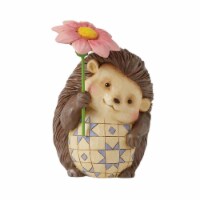 Jim Shore Hedgehog Figurine Polyresin Mini Flower 6010564
