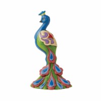 Jim Shore Peacock Figurine Polyresin Mini Bird Quilt Design 6010566