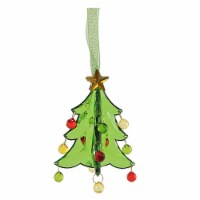 Holiday Ornament Mini Christmas Tree Facets Acrylic Gold Star Nd6011664