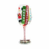 Tabletop Joyful Greetings Wine Glass Glass Lolita Hand Painted 6011251