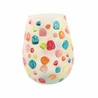 Tabletop Goody Gumdrops Stemless Wine Glass Lolita Hand Painted 6011256