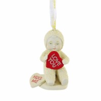 Dept 56 Snowbabies Xoxo Ornament Porcelain Christmas Love You Hug Me 6010012