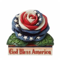 Jim Shore Mini Patriotic Rose - One Figurine 3 Inch, Resin - Heartwood Creek 6012432