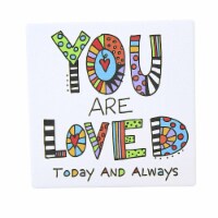 Tabletop You Are Loved Coaster Stoneware Our Name Is Mud 6012602