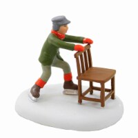 Department 56 Villages 2.25 Old School Skating Hack Pond Snow Wooden Chair