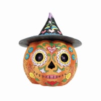 Jim Shore 8.50 All Hallow's Harvest Halloween Led Pumpkin Witch Hat