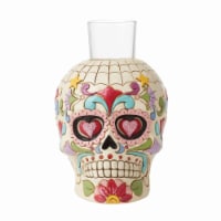 Jim Shore 6.00 Day Of Dead Skull Candleholder Halloween Skull Heart Eyes