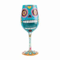 Lolita Glassware 9.00 Calavera Sugar Skull Wine Day Of The Dead