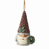 Jim Shore 4.75 Gnome With Pinecone Hat Ornament Wreath Christmas