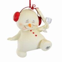 Snowpinions Wine Me Up Ornament - 3.0 Inch, Porcelain - Headphones Glass Snowpinions 6012530