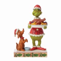 Jim Shore 7.00 Grinch With Christmas Dinner And Max Turkey Platter Dog