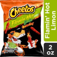Cheetos Crunchy Cheese Flavored Snacks Flamin' Hot Limon Flavored 2 Oz Perspective: Main