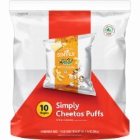 Cheetos Simply White Cheddar Flavored Cheese Puffs Snacks Perspective: Main