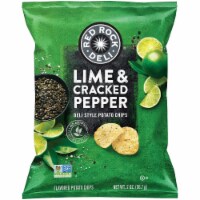 Red Rock Deli Lime & Cracked Pepper Deli Style Potato Chips Perspective: Main