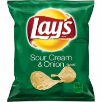 Lays Sour Cream and Onion Potato Chips, 1 Ounce -- 104 per case.