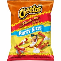 Cheetos Crunchy Cheese Flavored Snacks Flamin' Hot Party Size Snack Perspective: Main