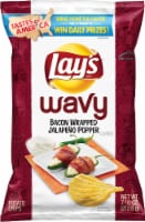 Lay's Wavy Bacon Wrapped Jalapeno Popper Flavored Potato Chips Perspective: Main