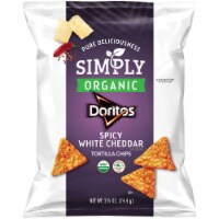 Doritos Simply Organic Spicy White Cheddar Flavored Tortilla Chips Perspective: Main